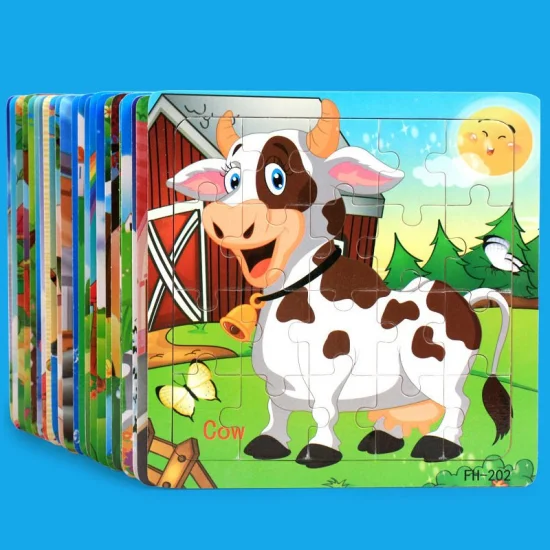 Atacado personalizado infantil cor animal jogo de papelão fabricantes de brinquedos anime sublimação interativa iq kinder diy push rápido quebra-cabeças para crianças