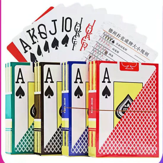 Jumbo à prova d'água 0,32 mm novas cartas de jogo 100% plásticas do Texas com acabamento fosco