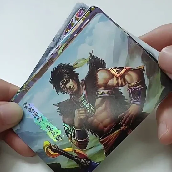 Cartão de jogo colecionável holográfico personalizado, impressão de cartas de jogo pokémon, reunindo as cartas mágicas