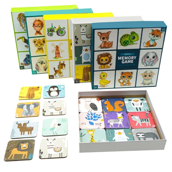 Jogo de cartas infantil personalizado, cartão de memória flash para crianças